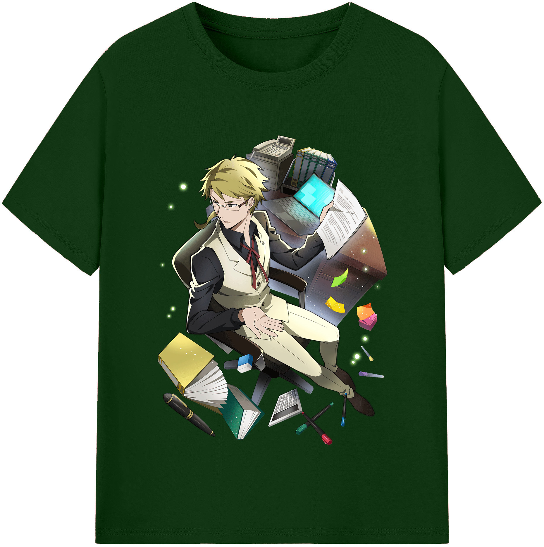 （画像用） 文豪ストレイドッグス Bungo Stray Dogs 綿100％半袖Tシャツ（フロントプリント）